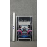 A framed and glazed vintage Classic Reflections car exhibition poster. H.86 W.57cm