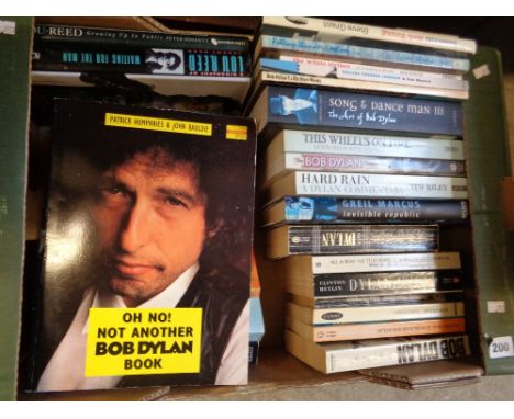 Large box of Bob Dylan related Hardback and paperback books