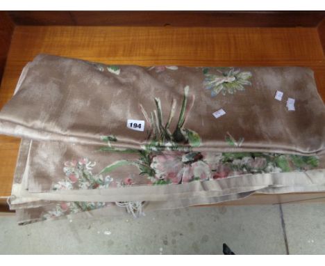 Qty. of Vintage Floral decorated curtains