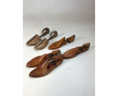 Vintage wooden shoe trees