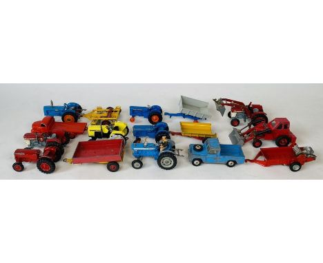 Corgi Toys (circa 1960's) farm toys, to include tractors and farming implements etc - unboxed (qty)