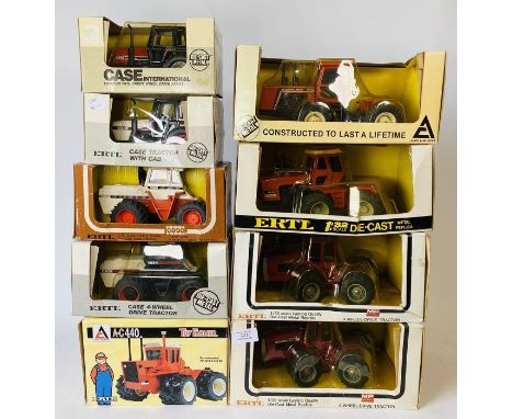 ERTL 1:32 Scale - to include Case Tractors, Alice Chalmers Tractors, Massey Ferguson 4880 &amp; 4900 -&nbsp; All Boxed (9)