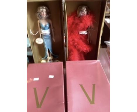 Franklin Mint Vintage Vinyl Portrait fashion doll wardrobe collection doll set ;Vanna White. USA game show hostess dolls one 