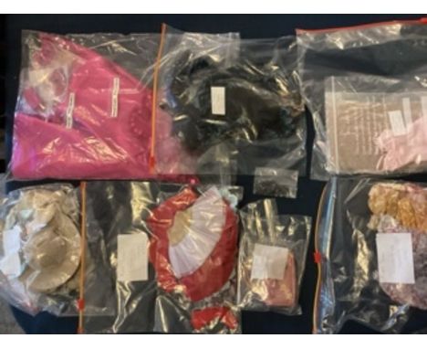 Robert Tonner dolls fashion outfits to include; Wondering sand wandering,Pink Bodice set,,pale memories handbag,Crying Shame 