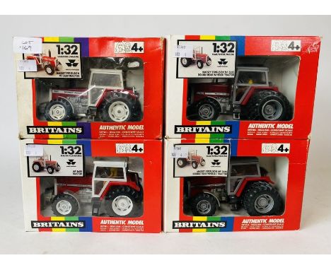 Britains 1:32 Scale - To include: Massey Ferguson 2680, 3680, 3680 dual wheels - 2x variations (4)