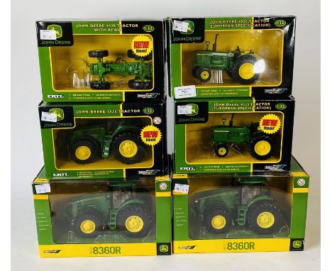 Britains 1:32 Scale - John Deere 7930, 8360R (X2), 4020 (X2), 4X4 4020 - All Boxed. (6)