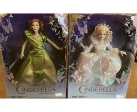 Mattel Disney Cinderella boxed dolls to include Lady Tremaine and Fairy Godmother dolls (2)