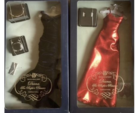 Franklin Mint Vintage Vinyl Portrait doll sets ; Lady Diana Spencer princess of wales boxed 2 outfits to include&nbsp; Black/