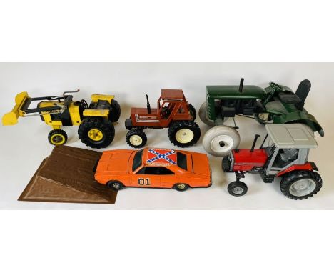 Tonka Toys tractor, 2x&nbsp; ERTL 1:16 Scale Tractors together with scratch built tractor - Also includes a ERTL 1:18 Scale w