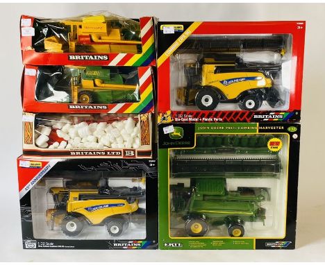 Britains 1:32 Scale - To include: Collection of Combine Harvester - Massey Ferguson, Corn king, new holland tr85. john deere 