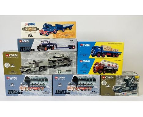 A collection of Corgi Classics and Heavy Haulage Diecast Models - To include: Commercials and military vehicles - All boxed (