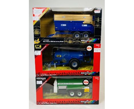 Britains 1:32 Scale - To include: Kane limited edition 50th anniversary trailer, NC slurry tanker, Keenan feeder wagon - All 