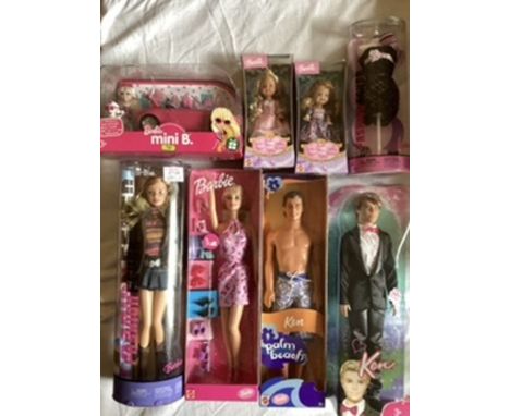 Mattel Barbie dolls selection to Include Barbie dolls, Ken dolls and other sets-all unopened (8)