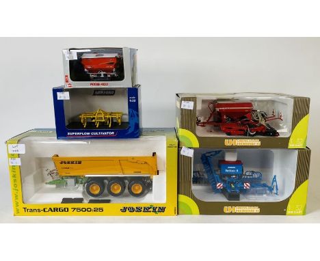 Universal Hobbies 1:32 Scale - To include: Joskin Tipping Trailer, Lemken Solitaire 9 seed drill, Horsch seed drill, Kuhn fer