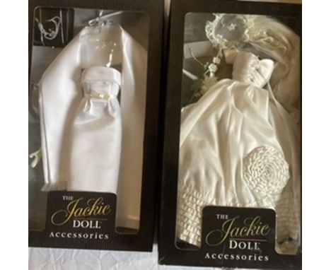 Franklin Mint ; Jackie Kennedy portrait Vinyl Fashion Doll outfits, to include wedding dress and Ballgown ensemble outfits; u