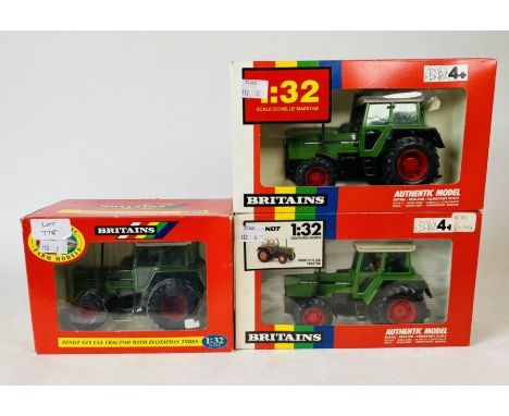 Britains 1:32 Scale - To include: 2x Fendt 615 tractors, both variants, 1x steerable, 1x non steerable. 615 - with flotation 