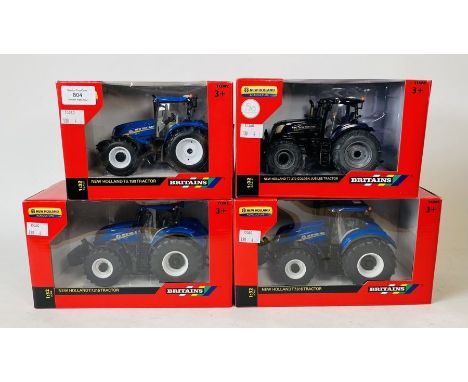 Britains 1:32 Scale - To include: New holland T7 270 golden jubilee, T6 180, 2x T7 315- All Boxed (4)