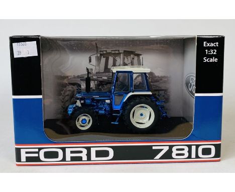 Universal Hobbies 1:32 Scale - No 822 of 1000 Ford 7810 Tractor - Finished in Blue Chrome - Boxed