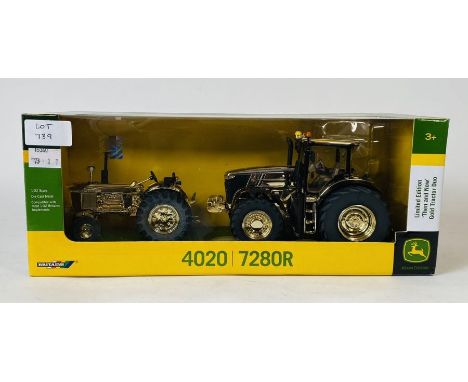 Britains 1:32 Scale limited edition 'then and now' metallic gold finish - 4020 &amp; 7280R - Boxed&nbsp;