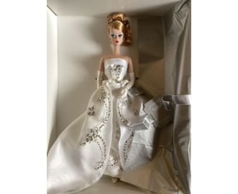 Mattel Barbie Silkstone boxed doll; Joyeux Model.2003 boxed doll NRFB in white satin ballgown from The Fashion Model Collecti