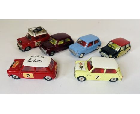 A group of unboxed Corgi Die Cast Mini car models, various assorted examples (6)&nbsp;