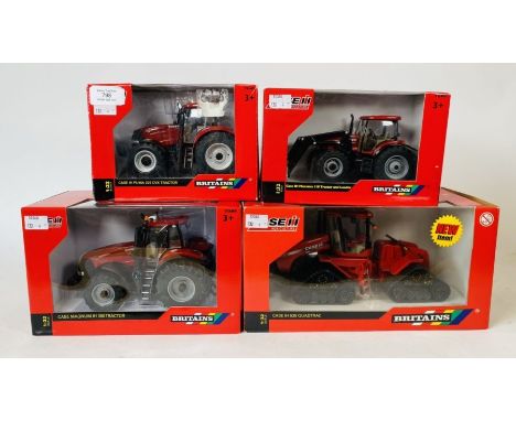 Britains 1:32 Scale - To include: Case IH535 quad trac, magnum IH380, maxxum 110 tractor with loader, Case IH puma 225 CBX&nb