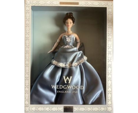 Mattel Barbie doll; Wedgwood Blue version sealed boxed doll 1999, with a Wedgwood jasper cameo made in England .(1)