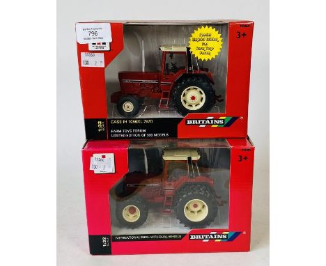 Britains 1:32 Scale - To include: Case IH 1056Xl 2 wheel drive limited edition, international 956XL with dual wheels - Boxed 