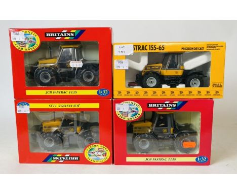Britains 1:32 Scale - To include: 3x JCB Fastrac 1135, Joal Fastrac 115-65 - Boxed (4)