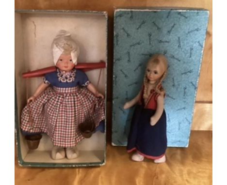 Vintage 1960s Old cottage ltd&nbsp; doll with a further 1960s boxed Dutch doll (2)