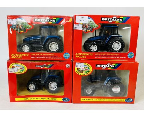 Britains 1:32 Scale - To include: New Holland 6635, 8560, TL80, 8560 with flotation - Boxed (4)