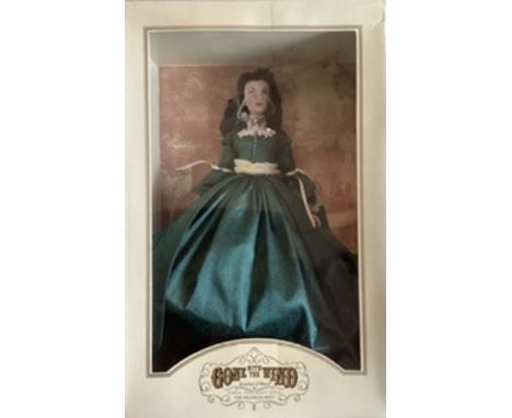 Franklin Mint Vintage Dolls&nbsp; ; Scarlett O'Hara Christmas 16" Boxed Rare Green dress vinyl Portrait doll from Gone With T