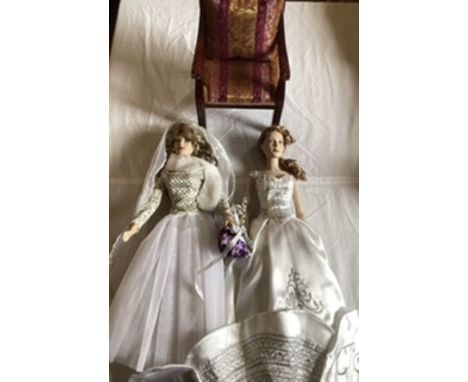 Franklin Mint Vintage Vinyl Portrait fashion doll wardrobe collection doll set ; Czarina&nbsp; Katerina Fabergé dolls pair wi
