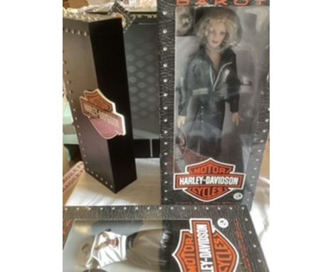 Franklin Mint Vintage Vinyl Portrait fashion doll wardrobe collection doll set ; Harley Davidson Dakota boxed doll , Travel h