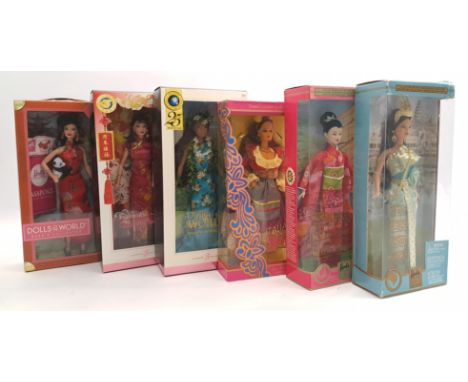 Mattel Dolls Of The World Group Including: (1) Italian Barbie 2256 From 1990 (Plastic On Box Has Yellowed), (2) Princess Of J