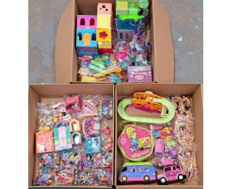 Large Quantity Of Mattel Polly Pocket Playsets To Include: Dolls, Clothes, Cars,&nbsp;&nbsp;Trendmasters 1998 Disney Sleeping