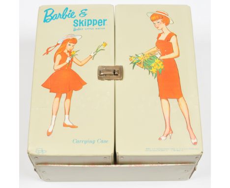 Mattel SPP Barbie and Skipper vintage carry case, 1964, Fair Plus to Good Plus.