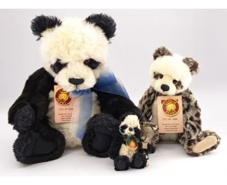 Charlie Bears Trio Including: (1) Ming, CB 604662, With Black Mohair Paws &amp; Ears, 18"/46cm, With Swing Label, (2) Tiana, 