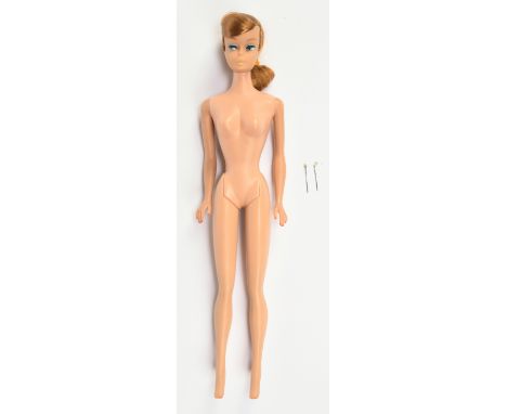 Mattel Barbie Swirl Ponytail vintage doll, auburn hair, very, very slight green to left ear piercing, otherwise Excellent to 