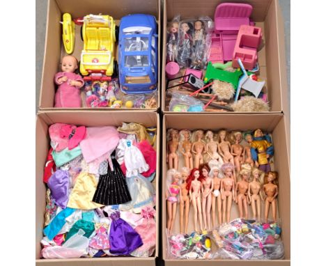Doll Collection To Include: Barbie, Bratz, Disney, Clothes, Cars, Plus Others, Unchecked For Completeness; Unboxed, Fair Plus
