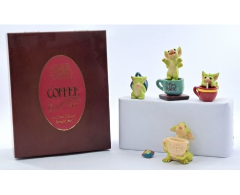 The Whimsical World Of Pocket Dragons The Coffee Connoisseurs Limited Edition Set, (1) In Search Of Coffee, (2) First Sip, (3