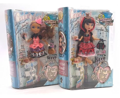 Mattel Ever After High Dolls Pair Including: (1) Cedar Wood, Daughter Of Pinocchio, (2) Cerise Hood, Daughter Of Red Riding H