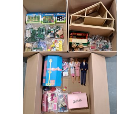 Sylvanian Families Tomy &amp; Mattel Barbie Collection Including: Sylvanian Families Baby Playset With Box, Gym Set With Box,