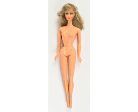 Mattel New Barbie, 1967, with twist 'n turn waist, rooted lashes, ash blonde, Good Plus to Excellent.&nbsp;&nbsp;