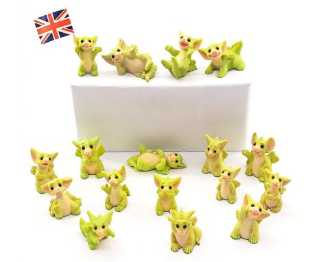 Real Musgrave Pocket Dragons x17 Including: (1) Pretty Please, (2) Mischief, (3) Hi!, (4) Cant Catch Me, (5) Not Fair!, (6) T