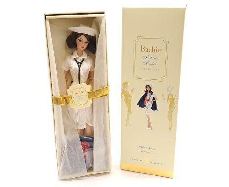 Mattel Silkstone Barbie The Nurse, Gold Label, # J4253, Unchecked For Completeness, Certificate, Within Good Plus To Excellen