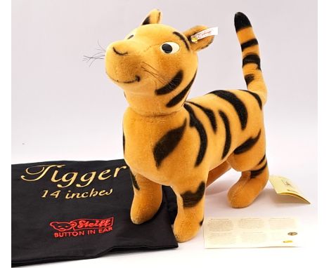 Steiff Tigger Winnie The Pooh, White Tag 653483, Large Golden Mohair Tigger, 2004, Special Edition For North America &amp; Th