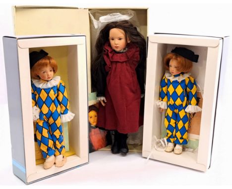 Helen Kish &amp; Company vinyl doll trio including: (1) Rose, from the Famous Painters collection, 1997, certificate and post