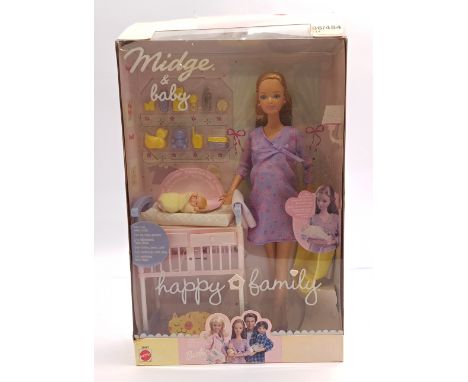 Mattel Barbie Happy Family Midge &amp; Baby 2002, 56663; Within Fair To Good Packaging (The Top Of The Box The Glue Has Came 