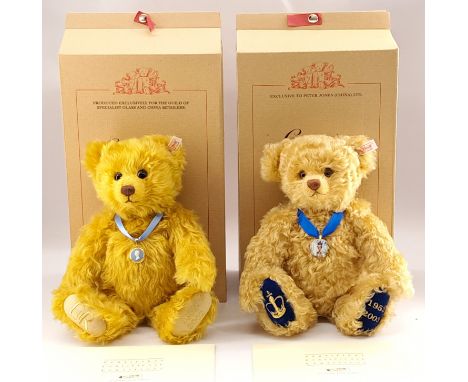 Steiff Teddy Bear Pair Including: Golden Jubilee &amp; Coronation Bear, (1) Golden Jubilee Bear, 2002, Exclusive For Guild Of